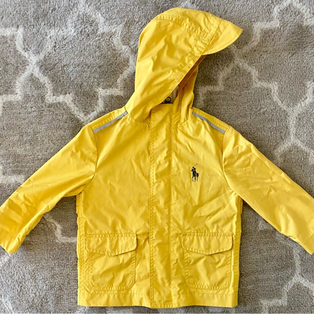 POLO Ralph Lauren toddler yellow Rain Jacket. Size 2T. Excellent condition